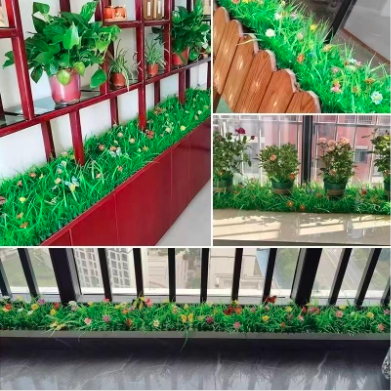 Simulated Lawn Plastic Flowers and Plants